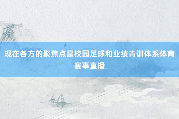 现在各方的聚焦点是校园足球和业绩青训体系体育赛事直播