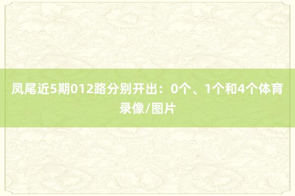 凤尾近5期012路分别开出：0个、1个和4个体育录像/图片
