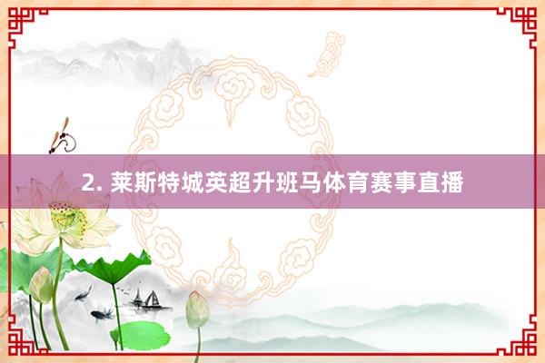 2. 莱斯特城英超升班马体育赛事直播