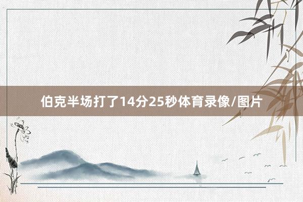 伯克半场打了14分25秒体育录像/图片