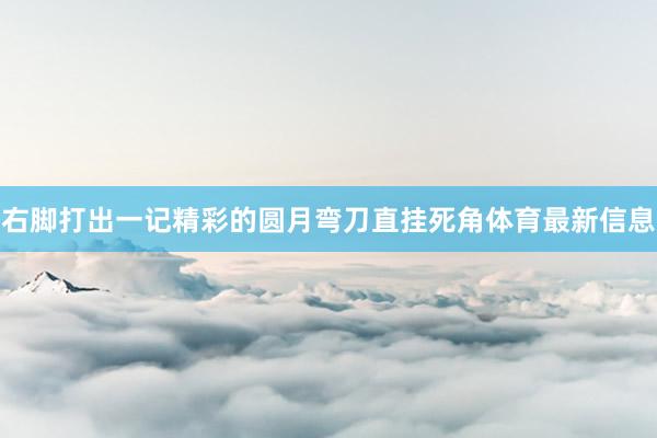 右脚打出一记精彩的圆月弯刀直挂死角体育最新信息