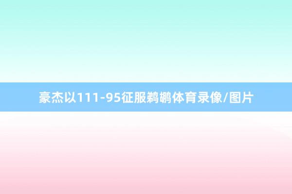 豪杰以111-95征服鹈鹕体育录像/图片