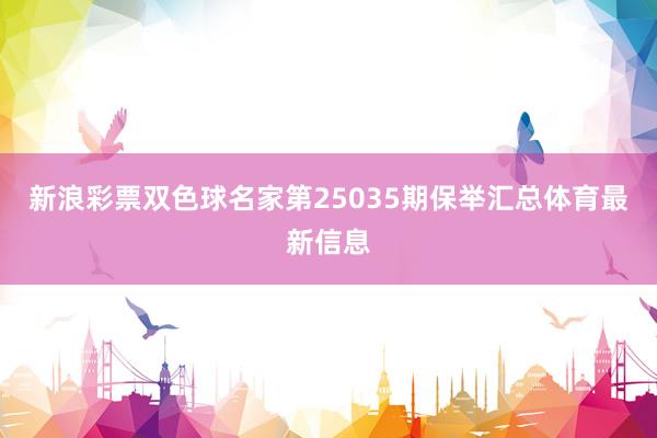 新浪彩票双色球名家第25035期保举汇总体育最新信息