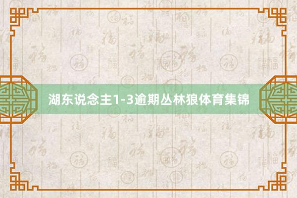 湖东说念主1-3逾期丛林狼体育集锦