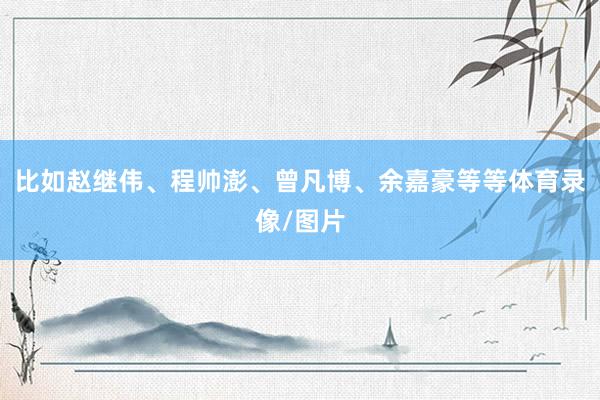 比如赵继伟、程帅澎、曾凡博、余嘉豪等等体育录像/图片