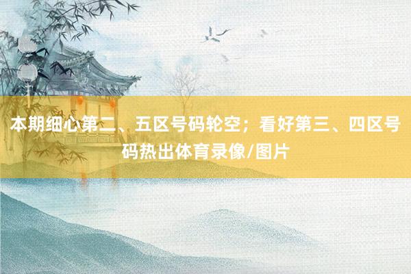 本期细心第二、五区号码轮空；看好第三、四区号码热出体育录像/图片