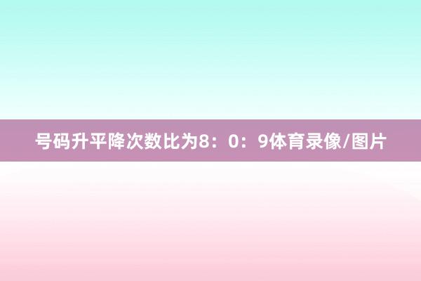 号码升平降次数比为8：0：9体育录像/图片