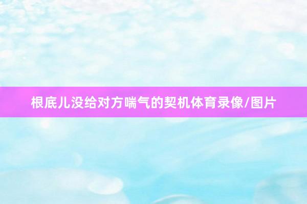 根底儿没给对方喘气的契机体育录像/图片