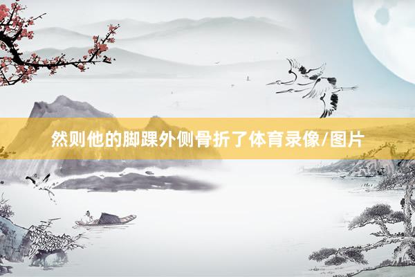 然则他的脚踝外侧骨折了体育录像/图片