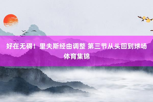 好在无碍！里夫斯经由调整 第三节从头回到球场体育集锦
