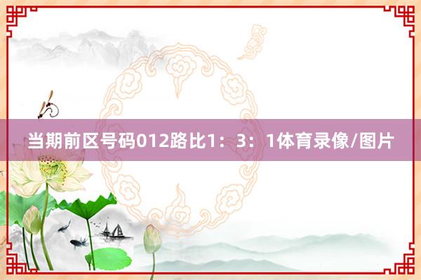当期前区号码012路比1：3：1体育录像/图片