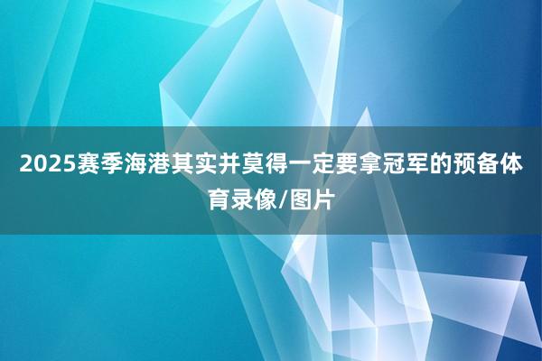 2025赛季海港其实并莫得一定要拿冠军的预备体育录像/图片